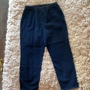 ✅DENIM & CO.  DARK WASH JEANS W/POCKETS.  STRETCH WAIST.   LIKE NEW.  SIZE P1X